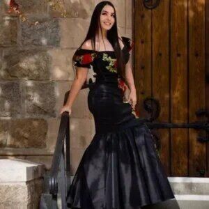 Taffeta fabric with zipper  Sexy Dress